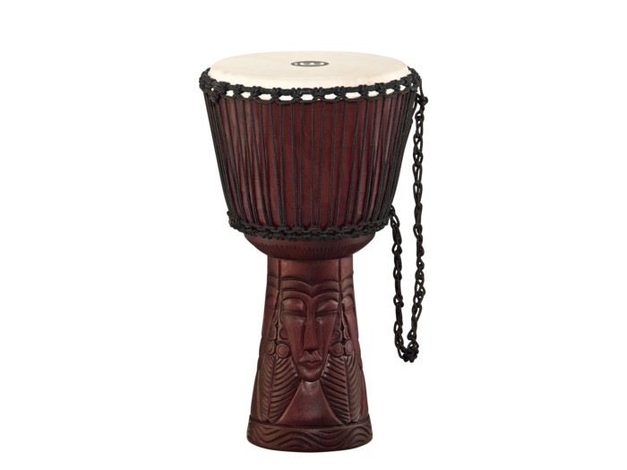 Meinl Percussion Professional 12-Inch African Style Djembe, African Queen Carving