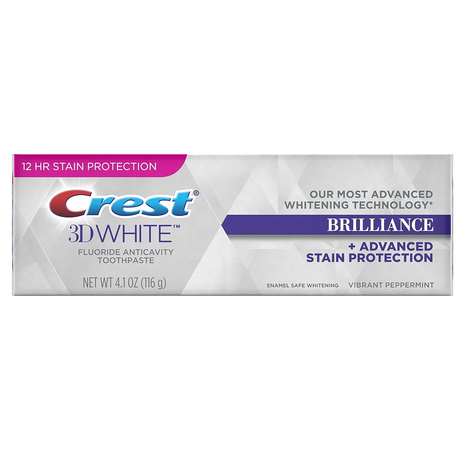 Crest 3D White Brilliance Toothpaste, Vibrant peppermint 4.1 oz