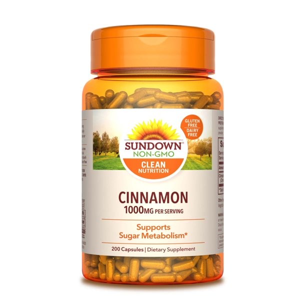 Sundown Naturals® Cinnamon 1000 mg, 200 Capsules  Sundown Naturals® Cinnamon 1000 mg, 200 Capsules