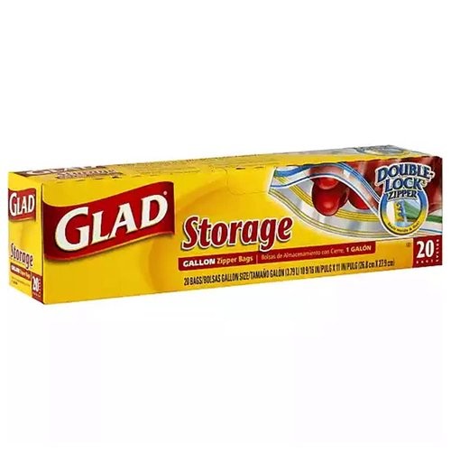 Glad Food Storage Zip Gal 20's