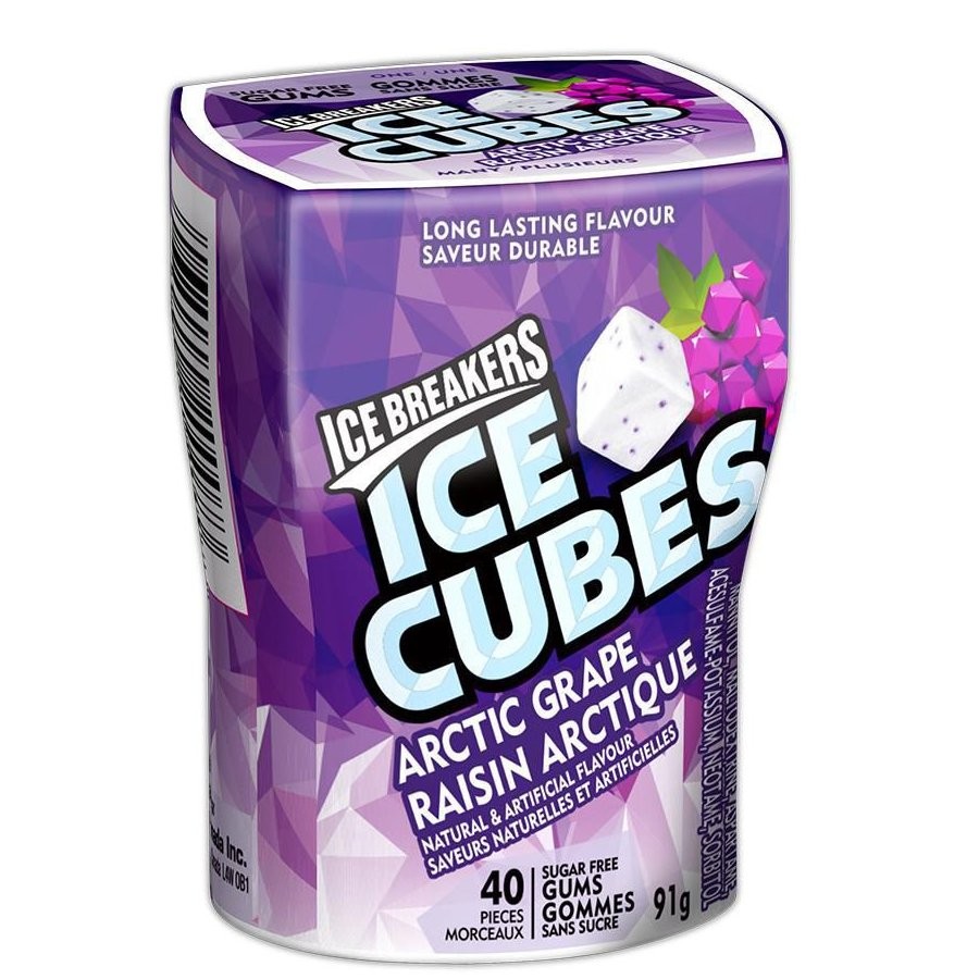 ICEBREAKERS GUM CUBES ARCTIC GRAPE 40ct