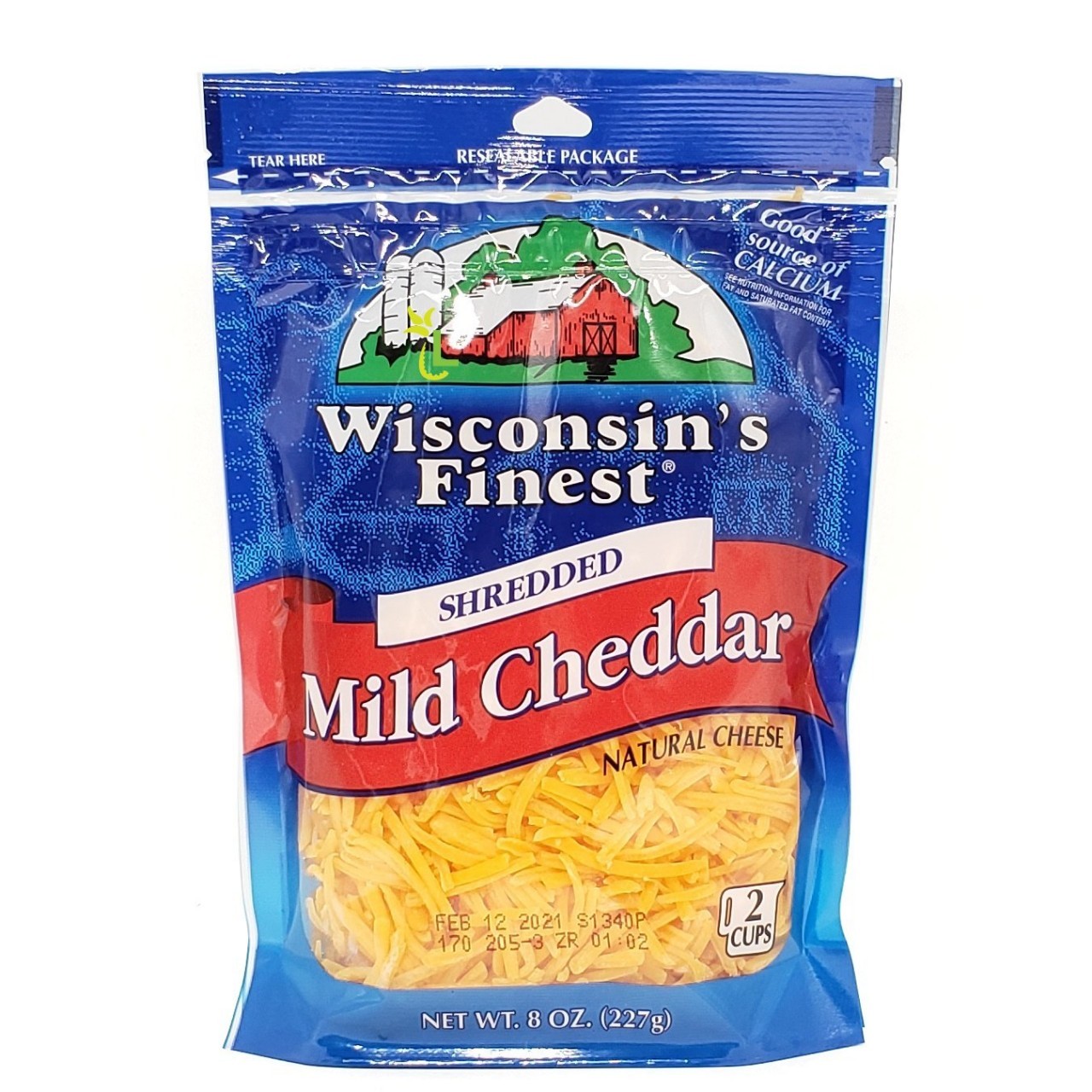 WISCONSIN FINEST SHRED CHEDDAR MILD 8oz