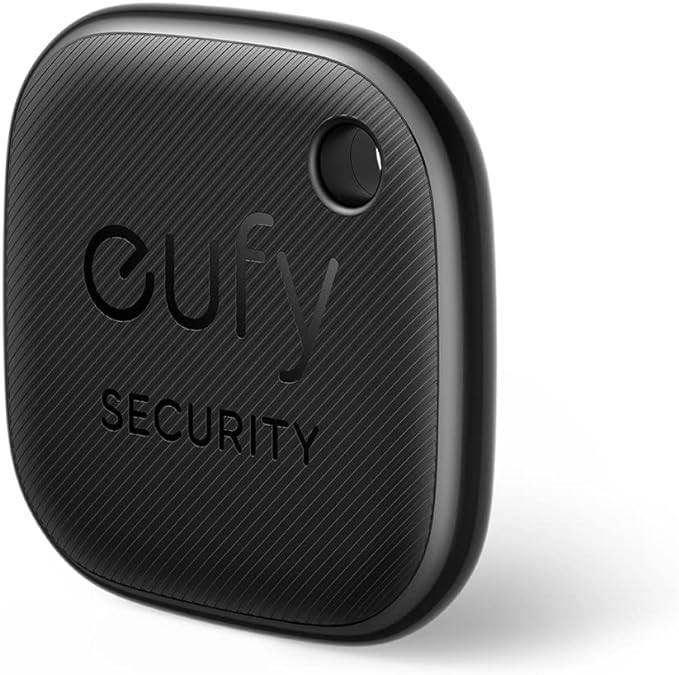 eufy Security by Anker SmartTrack Link (Black, 1-Pack), Android not Supported, Works with Apple Find My (iOS only), Key Finder, Bluetooth Tracker for Earbuds and Luggage, Phone Finder, Water Resistant