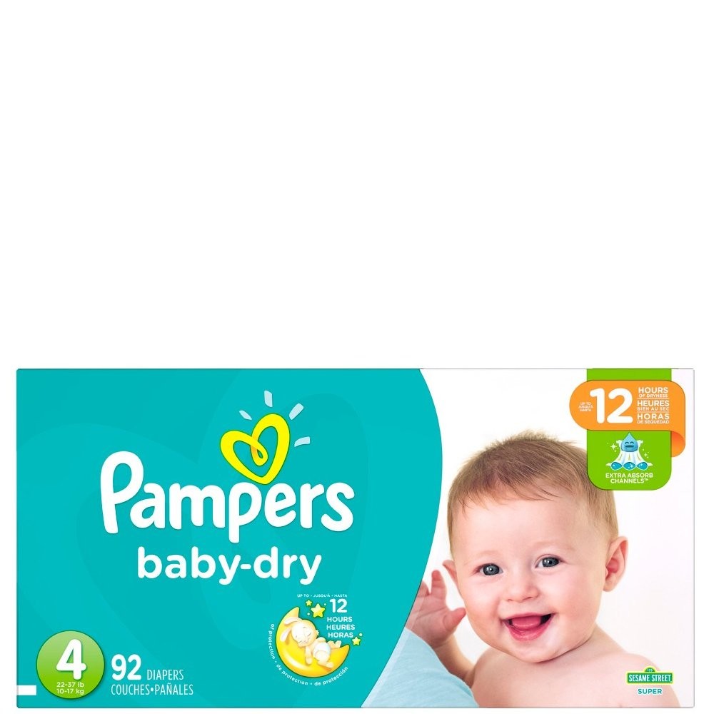 PAMPERS BABY DRY SUPER #4 92s