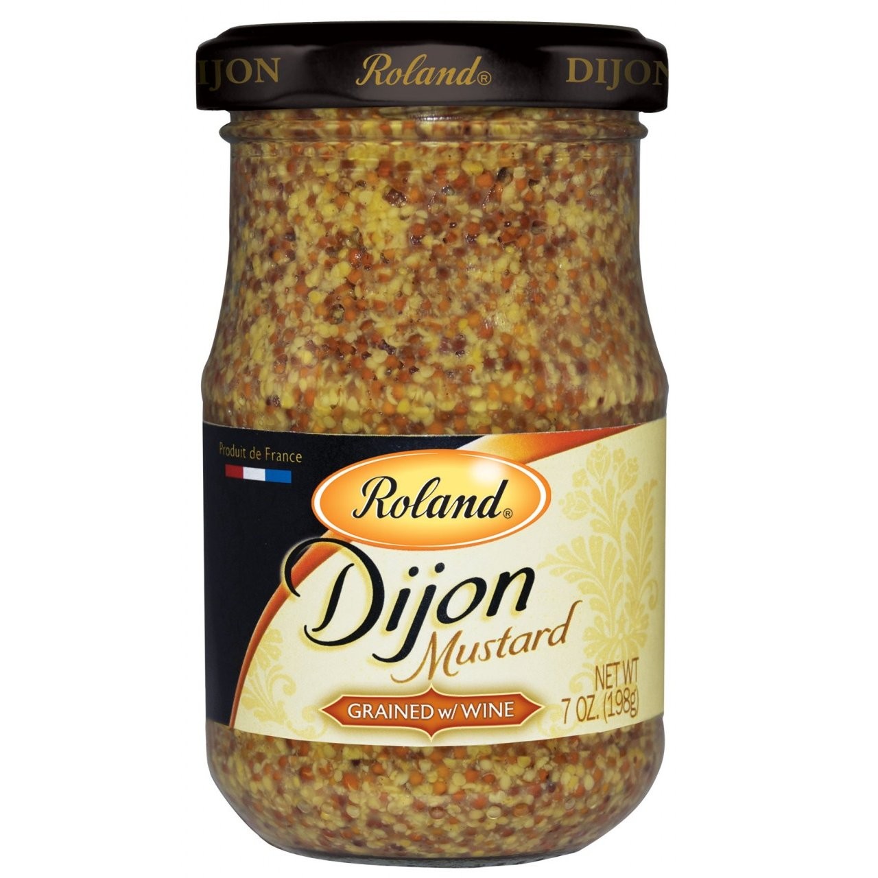 ROLAND MUSTARD DIJON W/GRAIN WINE 7oz