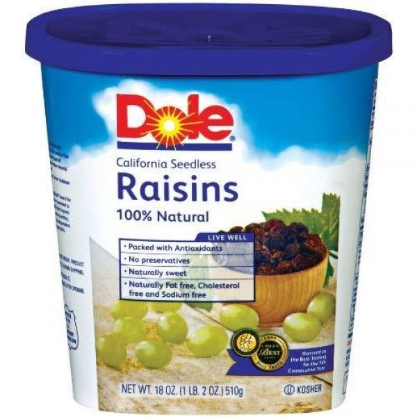 DOLE RAISINS CANNISTER 18oz