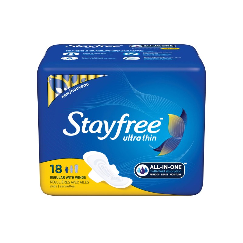 STAYFREE ULTRA THIN REGULAR WITH WINGS 18’S