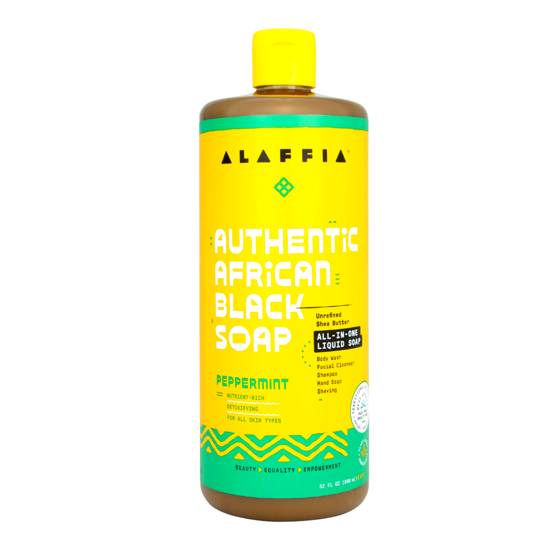 Alaffia Authentic African Black Soap 'All-In-One' Peppermint