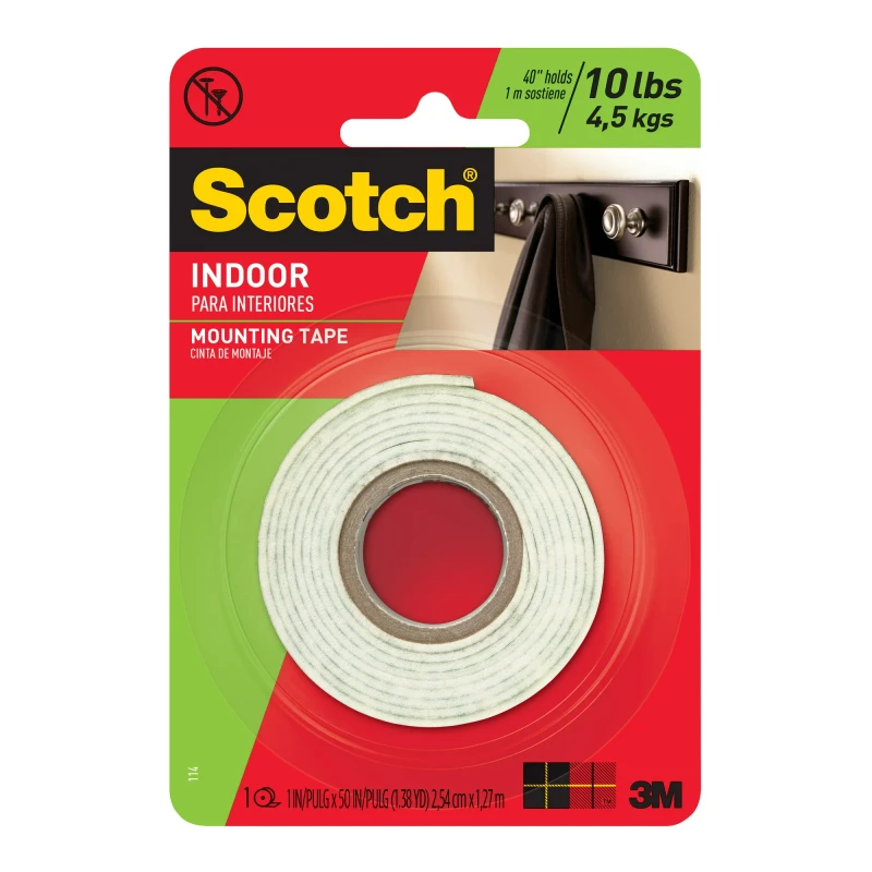 Scotch 3M 1" Indoor Mounting Tape, 1.38YD
