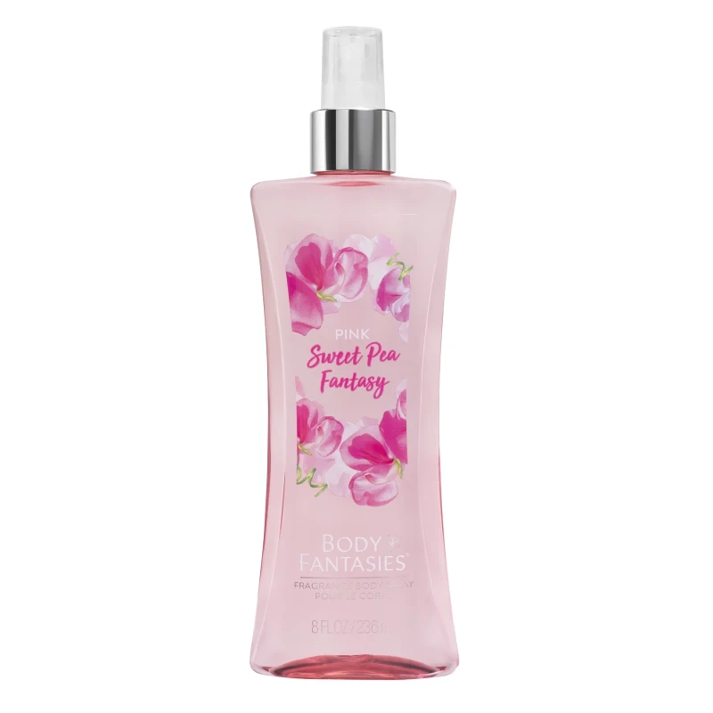 Body Fantasies Signature Pink Sweet Pea Fantasy Body Spray for Women, 8 oz