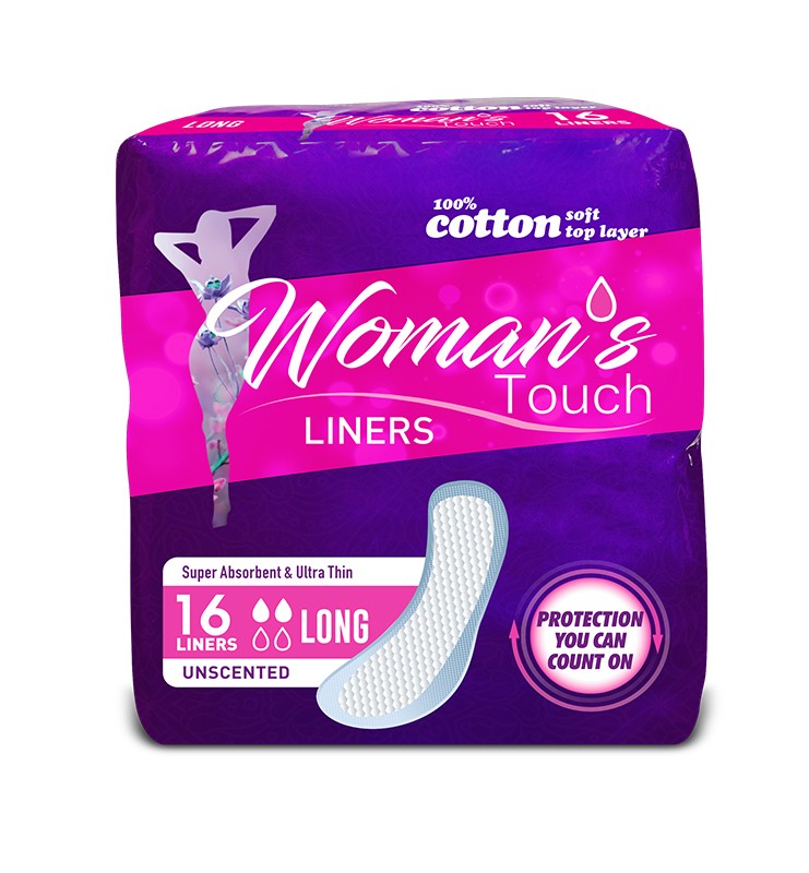 WOMAN’S TOUCH PANTYLINERS LONG 16’S