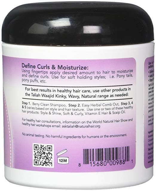 Taliah Waajid Kinky Wavy Natural Soft and Curly Jelly, 6 Ounce