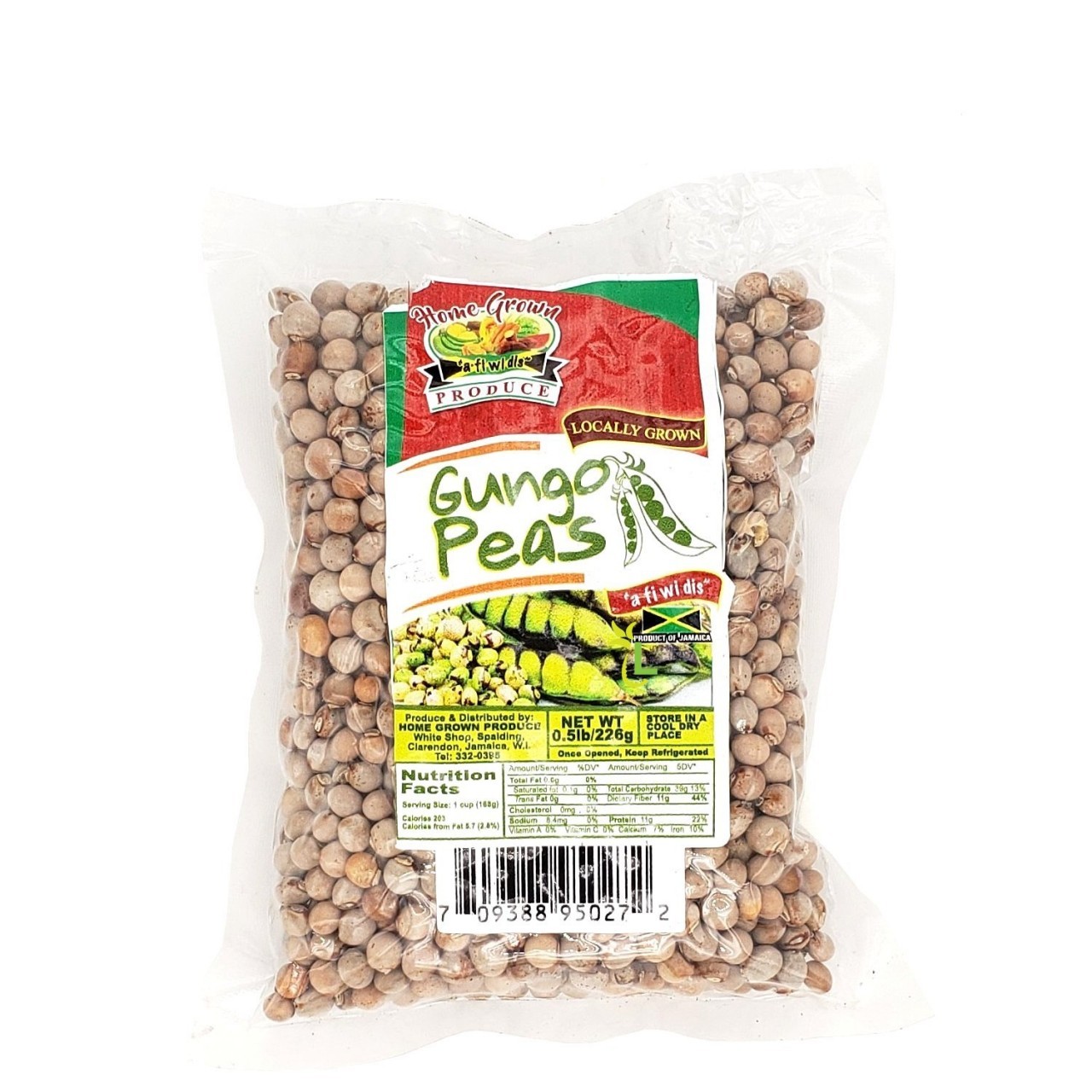 HOME GROWN DRIED GUNGO PEAS 226g