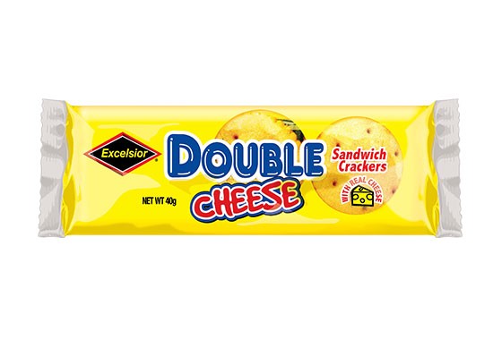 EXCELSIOR DOUBLE CHEESE SANDWICH CRACKERS 40G