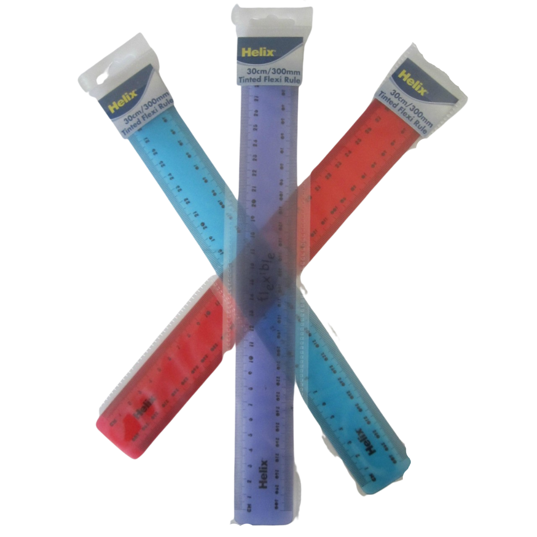 Single Helix 30cm Tinted Flexi Ruler