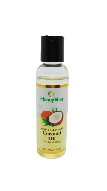 HoneyVera virgin Cold-Pressed Coconut Oil for Hair and Body