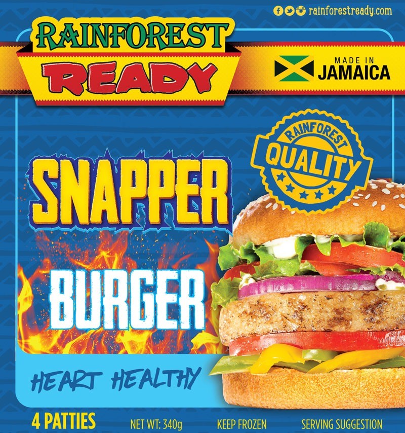 RAINFOREST READY JERK SNAPPER BURGER 340G