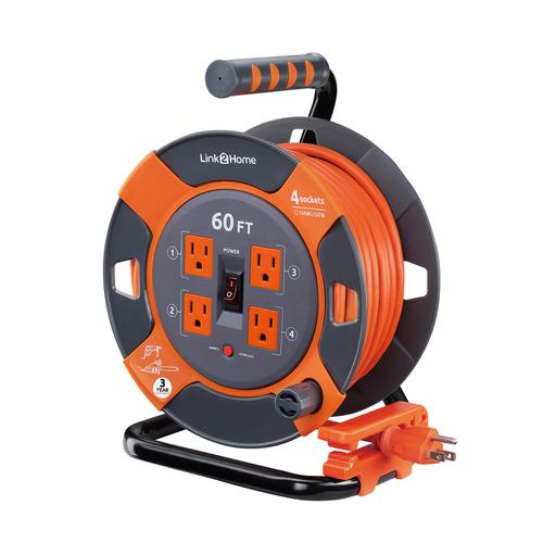 Link2Home Cable Reel with Retractable Extension 18.28 m