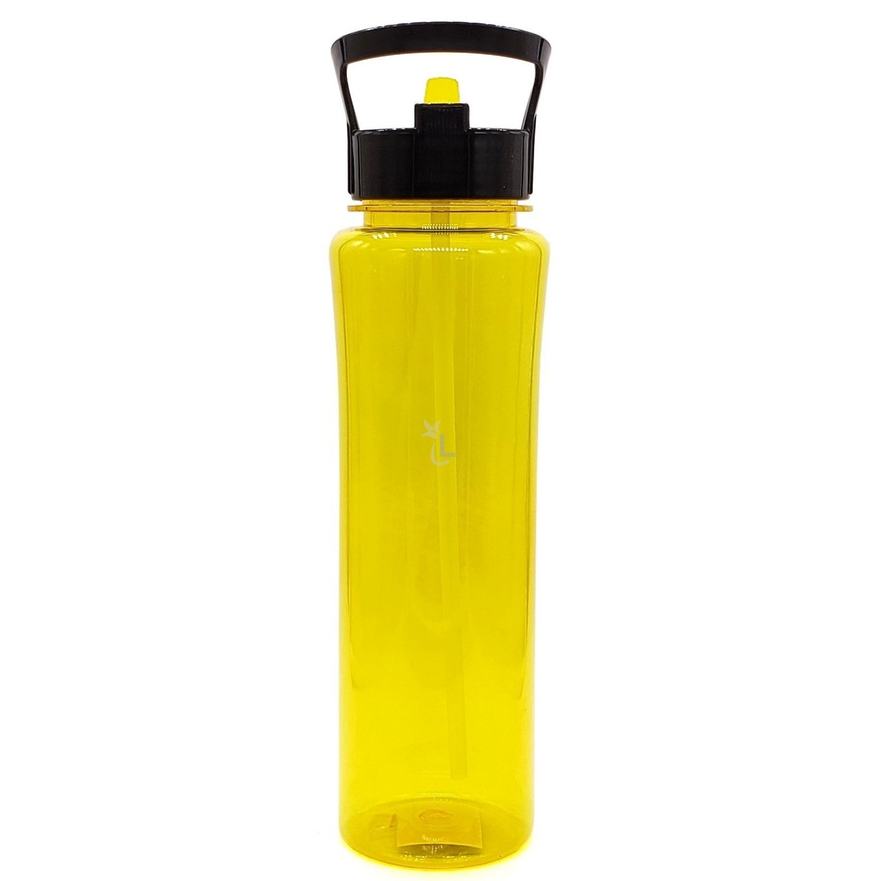 PLASTIC WATER STRAW BOTTLE YELLOW 900ml