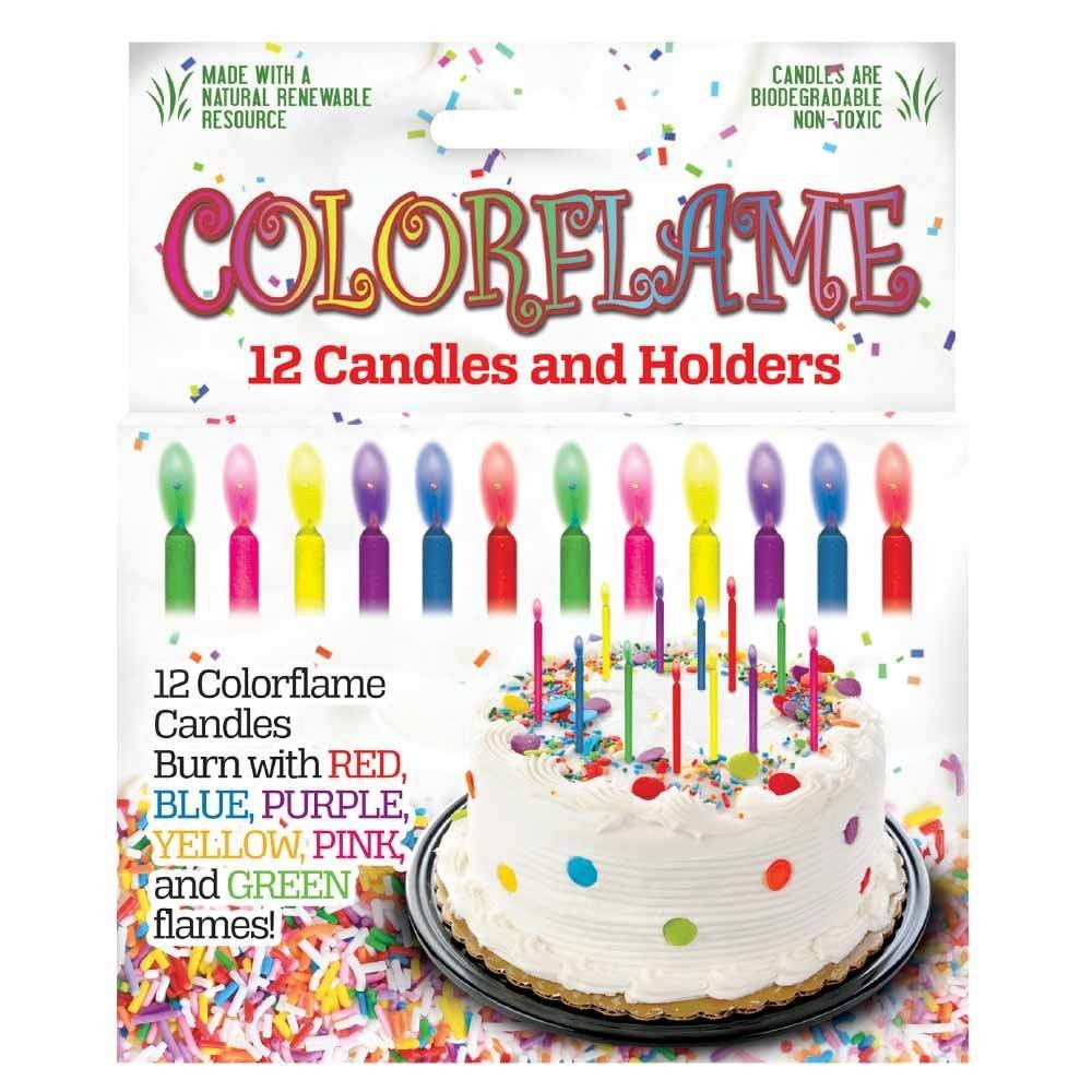 COLORFLAME BIRTHDAY CANDLES 12s