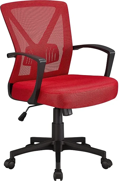 Yaheetech Ergonomic Mesh Chair -Red