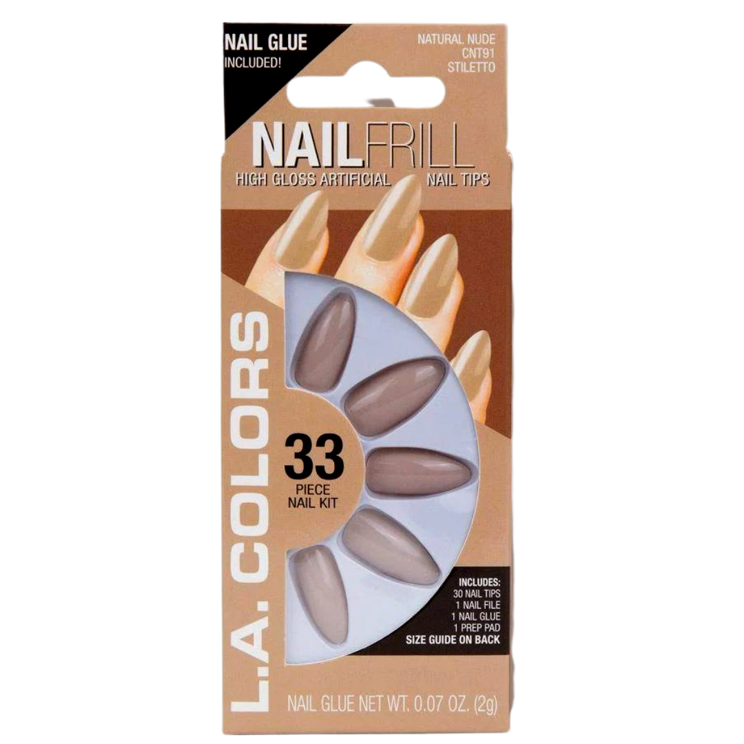 L.A. Colors Nail Frill "Natural Nude" Press-On Nails