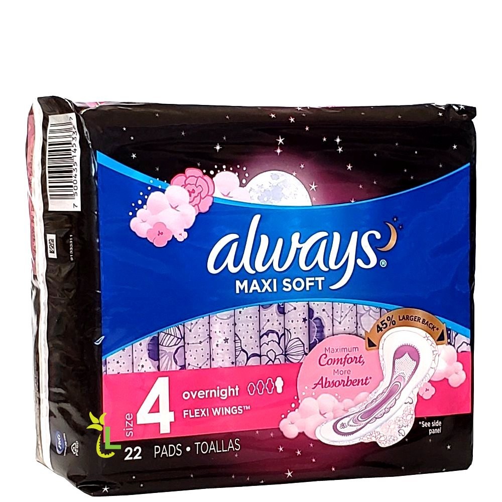 ALWAYS MAXI SOFT OVERNIGHT WINGS 22s