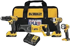 DEWALT 20V MAX Combo Kit, Compact 4-Tool (DCK420D2)