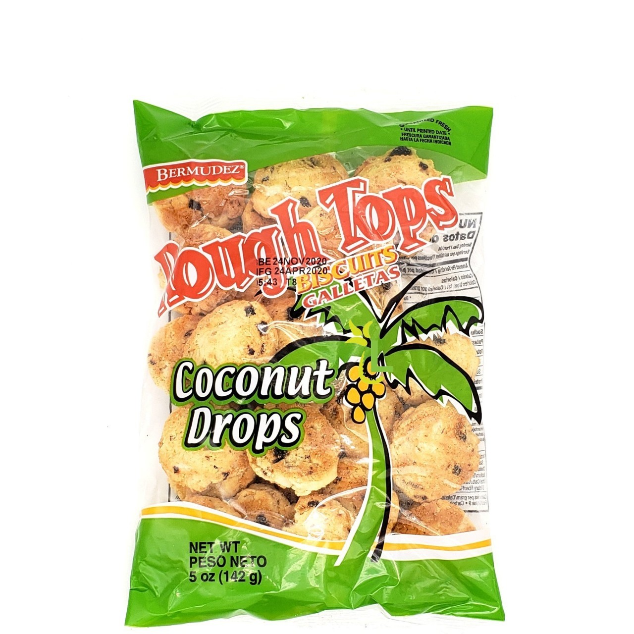BERMUDEZ ROUGH TOPS COCONUT DROPS 5oz