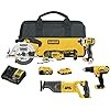 DEWALT 20V MAX Cordless Drill Combo Kit, 5-Tool with 111PC MASTER SET (DCK551D1M1 & DWA123AMQ4)