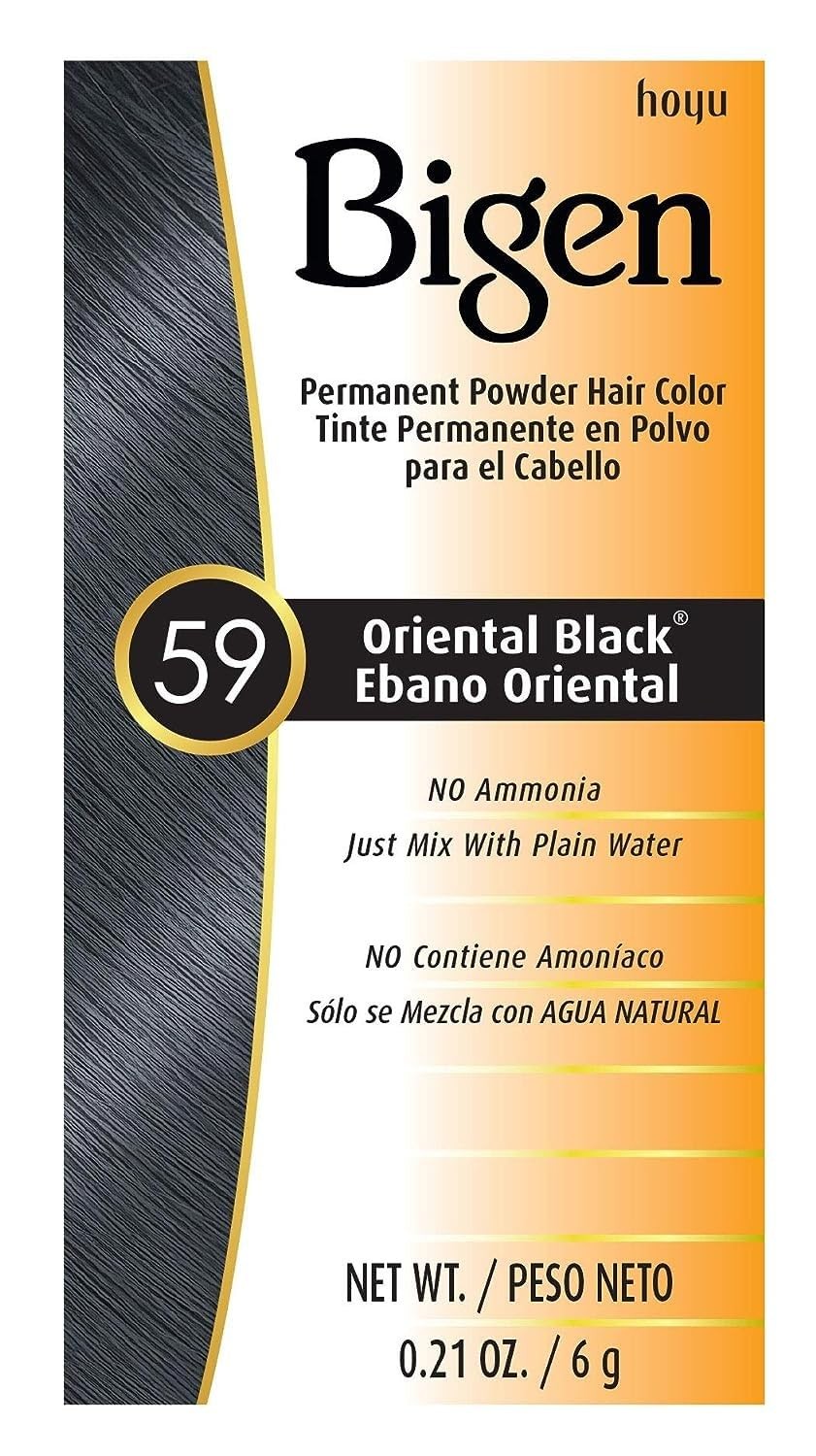 Bigen Permanent Powder Hair Colour #59, Oriental Black 0.21 Oz