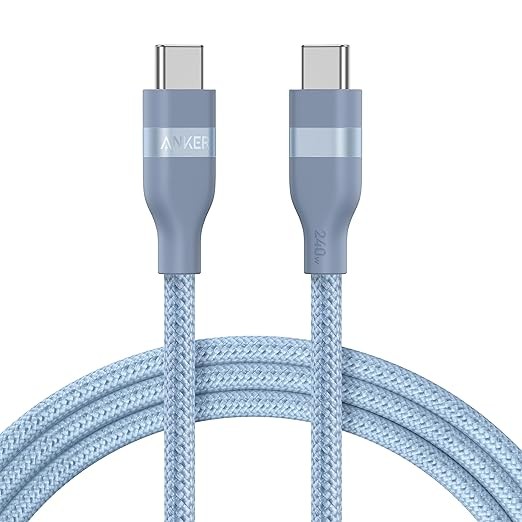 Anker Nano USB C Cable, 240W 6 ft Flexible Multi-Color Braided Cord, Fast Charging Type C Charger for iPhone 16/16 Pro/16 Plus/16 Pro Max, MacBook Pro, iPad Pro, Galaxy S23, and More