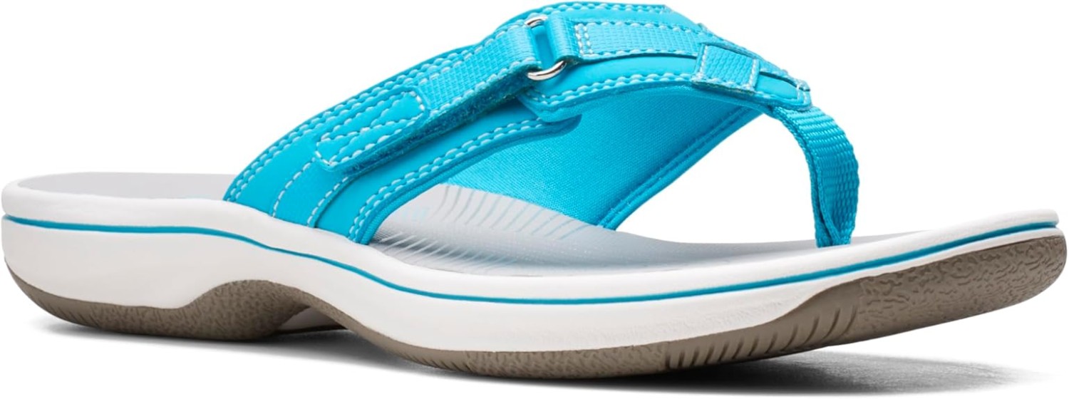 Clarks Womens Breeze Sea (Aqua Synthetic)