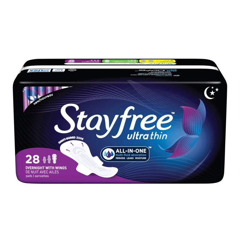 STAYFREE ULTRA THIN OVERNIGHT WITH WINGS 28’S