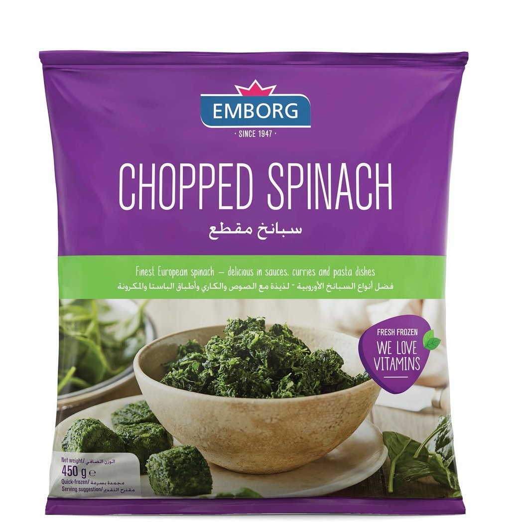 EMBORG CHOPPED SPINACH 450g