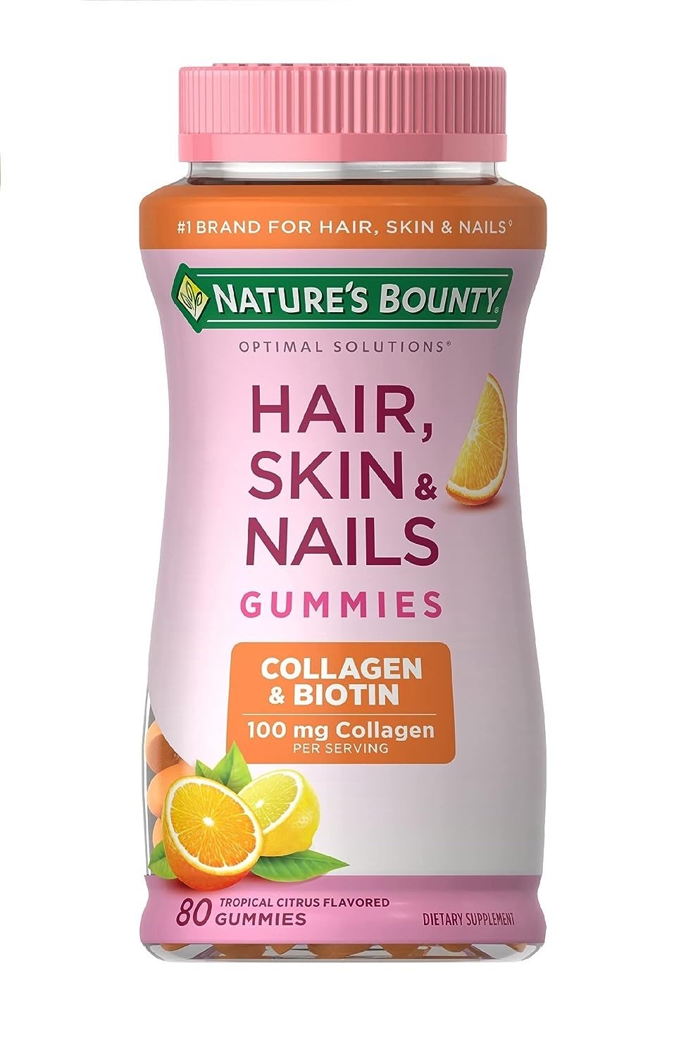 Nature's Bounty Hair, Skin & Nails: Collagen & Biotin Gummies, 80 gummies