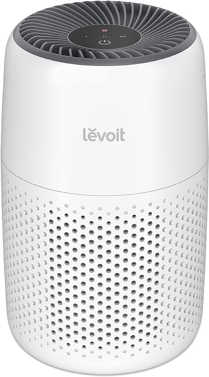 LEVOIT Air Purifiers for Bedroom Home, 3-in-1 Filter Cleaner with Fragrance Sponge for Better Sleep, Filters Smoke, Allergies, Pet Dander, Odor, Dust, Office, Desktop, Portable, Core Mini, White