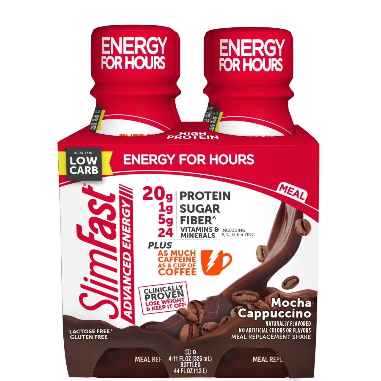 SLIM FAST ENERGY MOCHA CAPPUCCINO 4x11oz