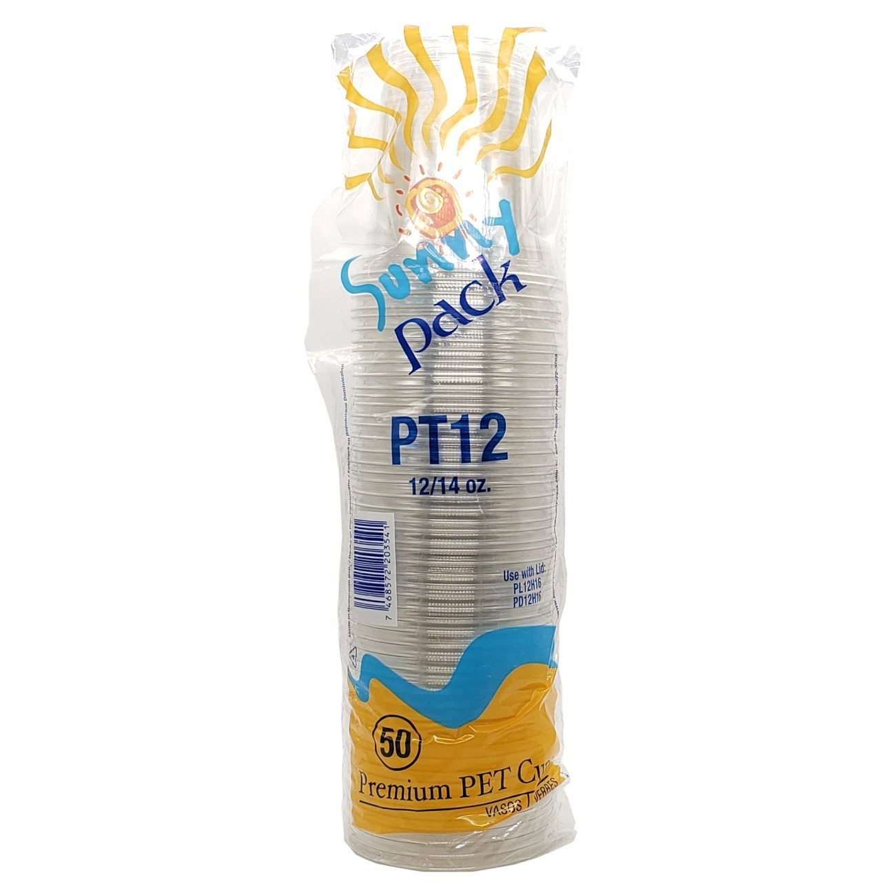 SUNNY PACK PLASTIC CUPS 50x14oz