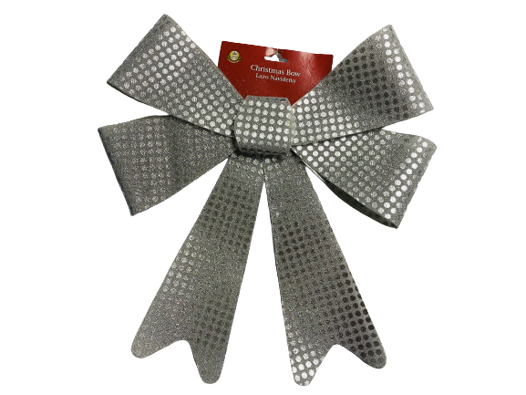 Christmas Bow 39X50CM Silver