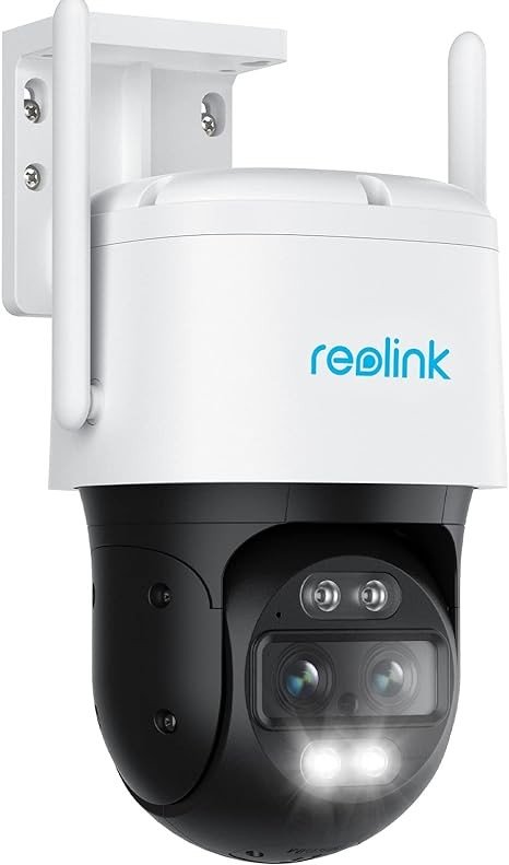 REOLINK 4K Wired WiFi Outdoor Camera, 8MP Dual Lens Security Camera, 360 PTZ Camera w/Auto Tracking, 2.4/5GHz Wi-Fi Smart Person/Vehicle Detection, 6X Hybrid Zoom, Color Night Vision, TrackMix WiFi