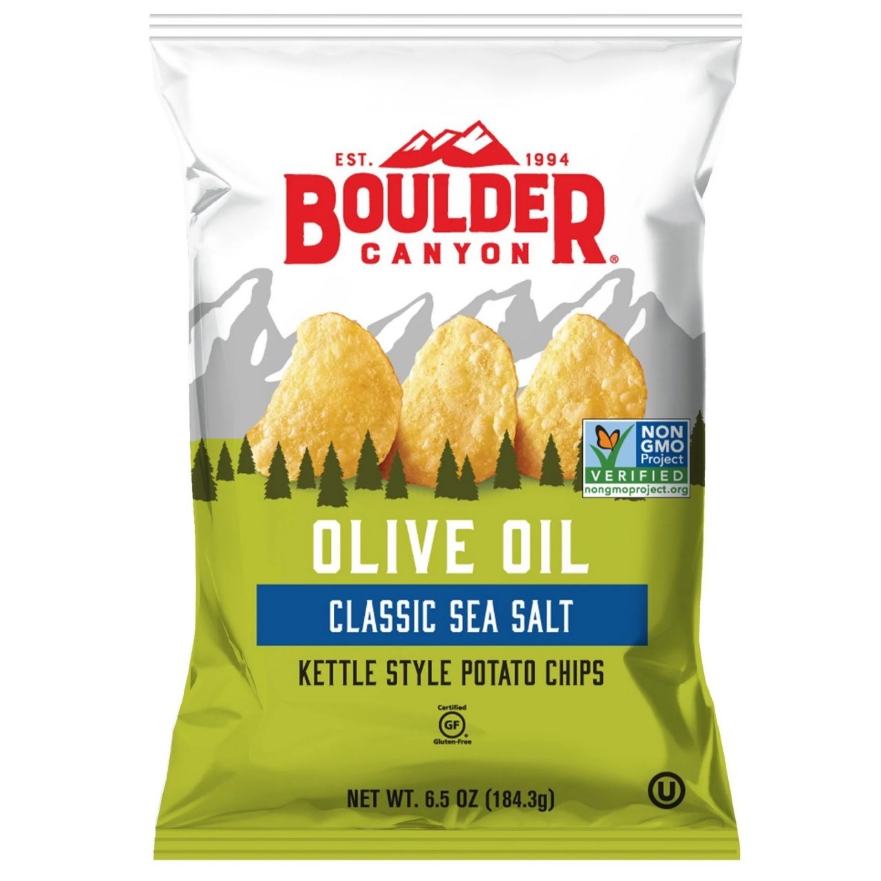 BOULDER KETTLE CHIPS SEA SALT 6.5oz