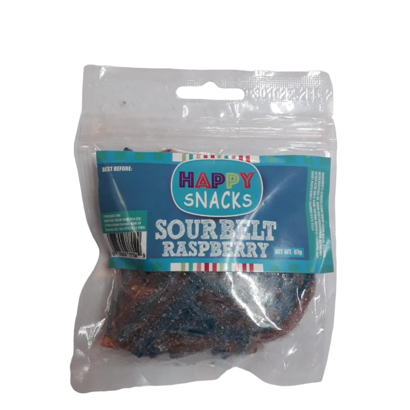 HAPPY SNACKS SOUR BELT RASPBERRY 67g