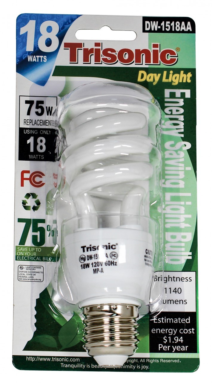 TRISONIC ENERGY SAVING BULB 18/75W