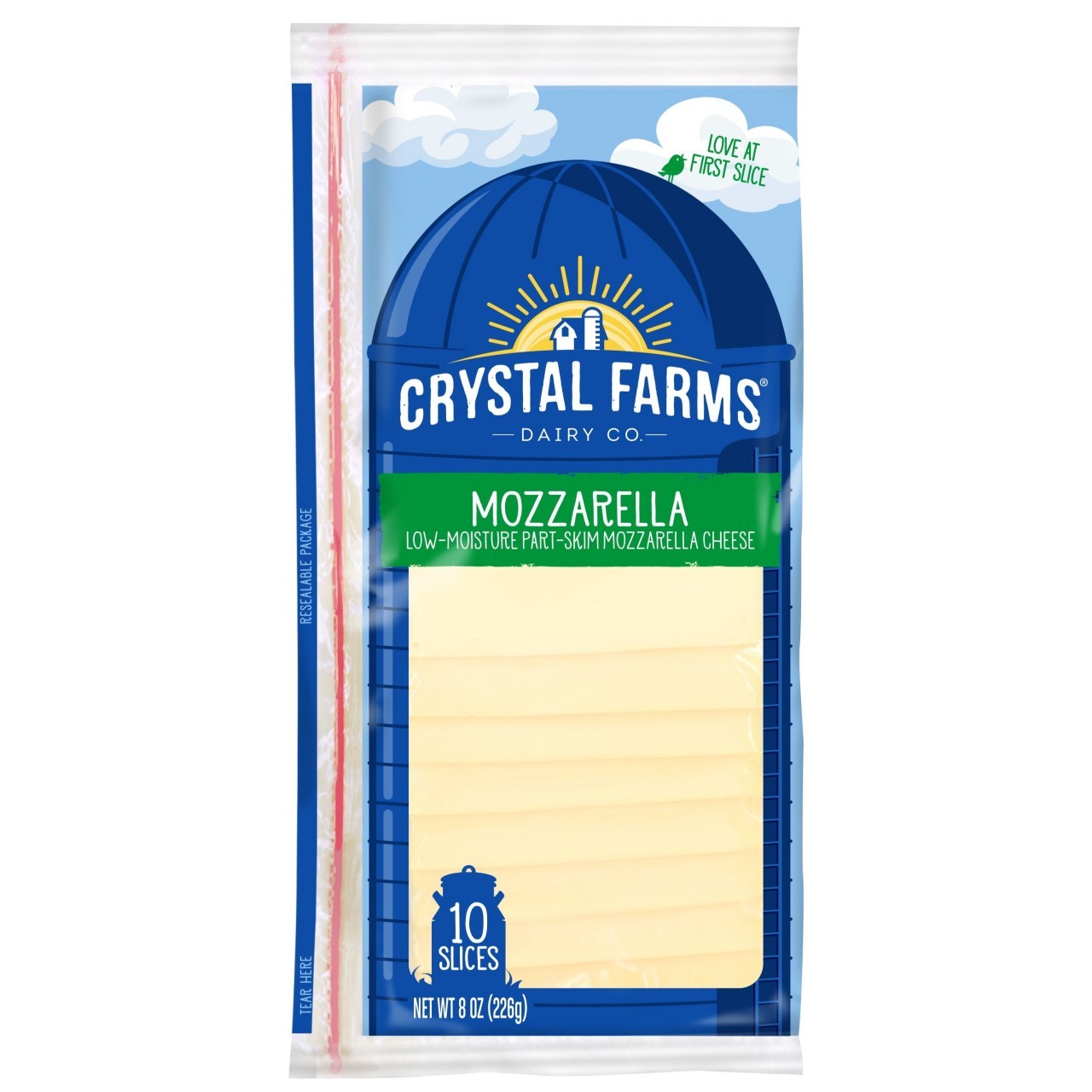 CRYSTAL FARMS MOZZARELLA SLICE 8oz