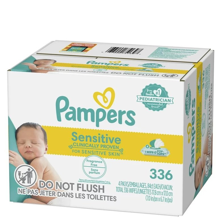 PAMPERS WIPES SENSITIVE 336s