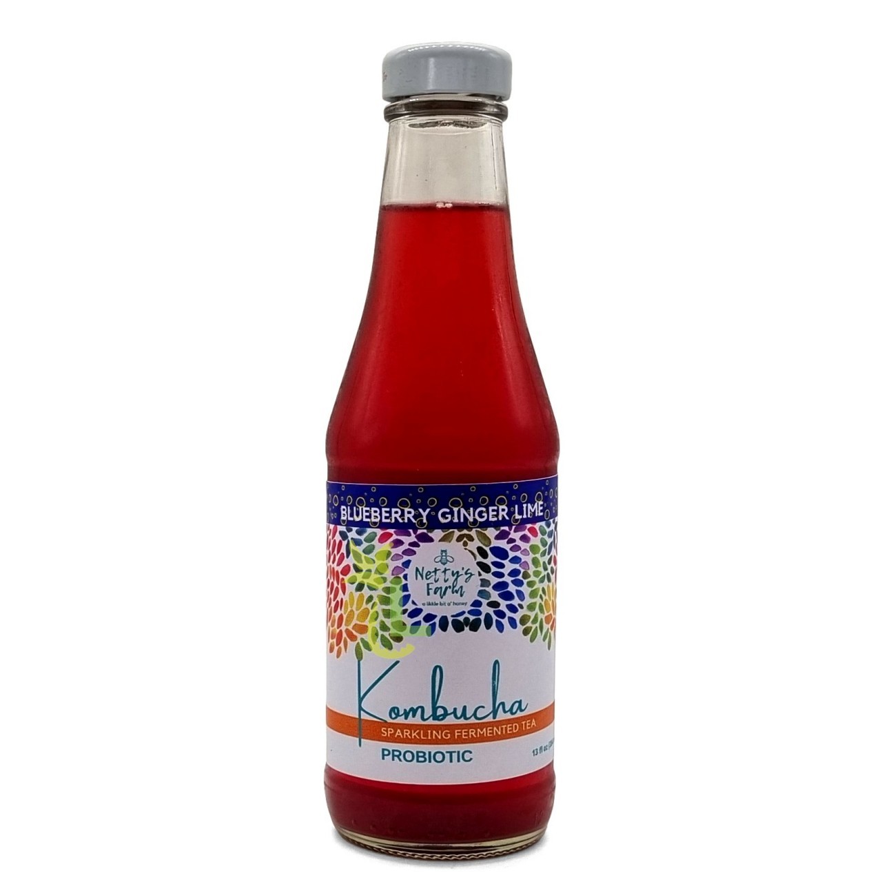 NETTYS KOMBUCHA BLUEBERRY GINGER 13oz