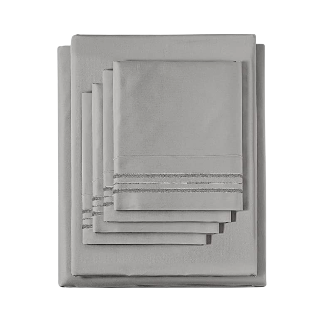 Seriously Soft, 1000 Thread Count King Sheet Set, Light Grey