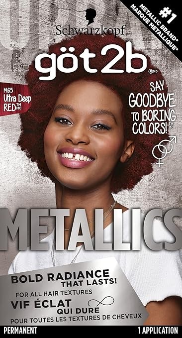 Got2b Metallics Permanent Hair Color Deep Red