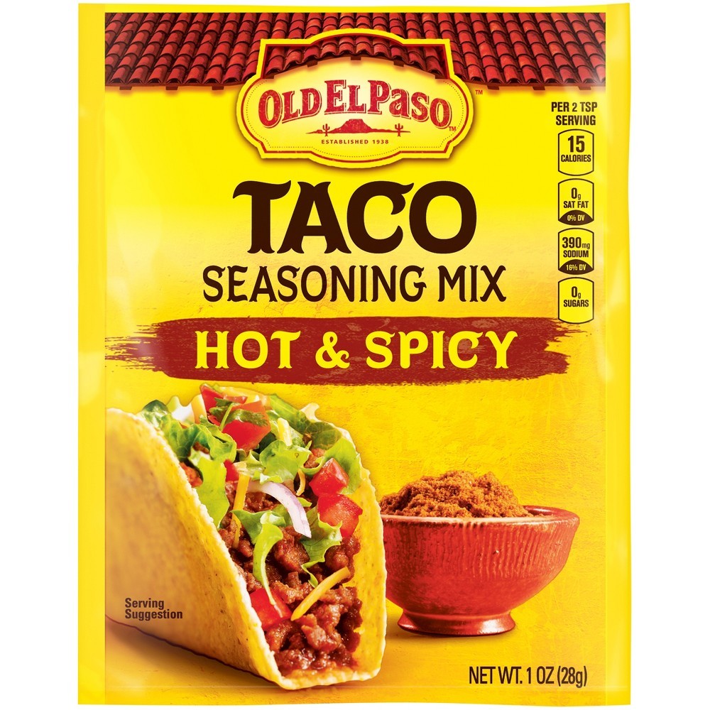 OLD EL PASO TACO SEASONING HOT&SPICY 1oz